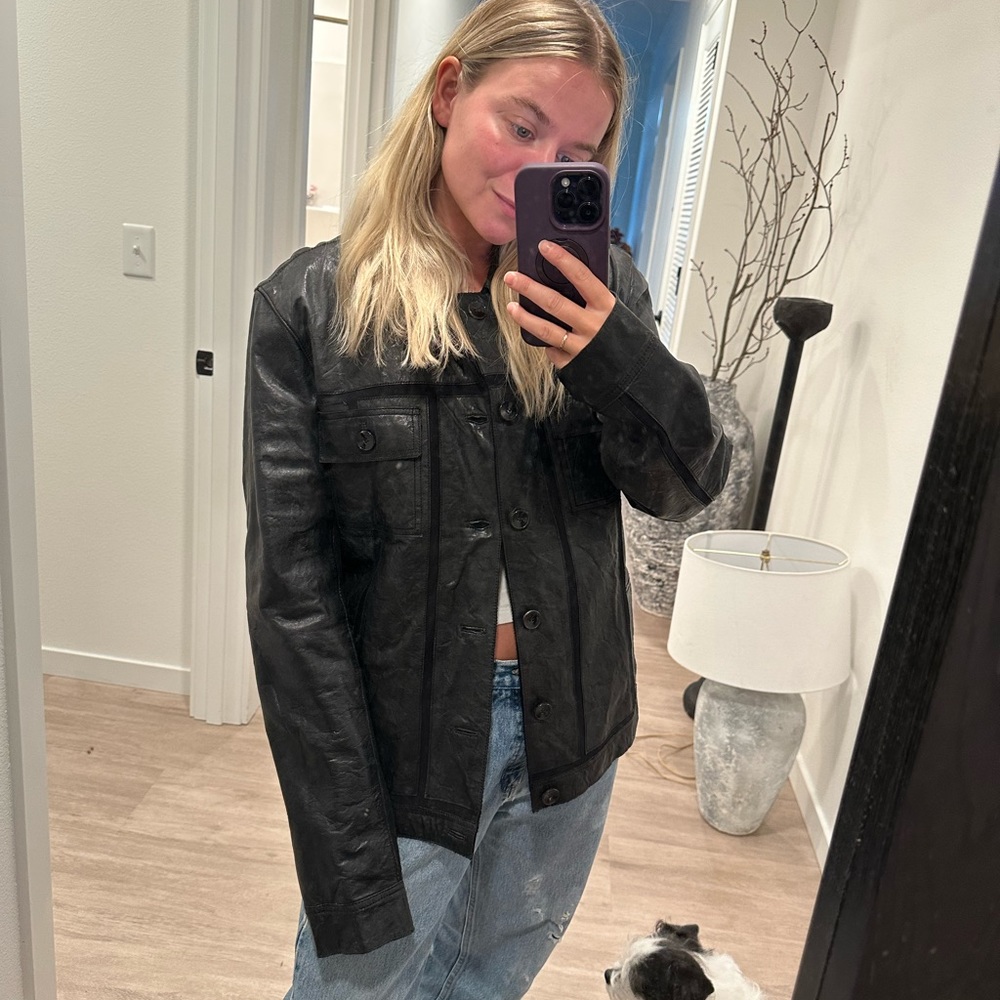 Unique Faux leather jacket. I bought in a men’s store in Copenhagen Denmark.